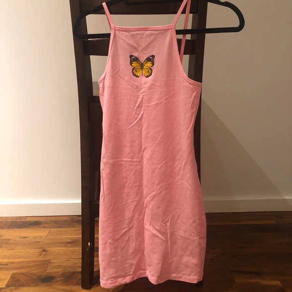 Pink Butterfly Dress Urban Outfitters | S - Picture 2 of 6